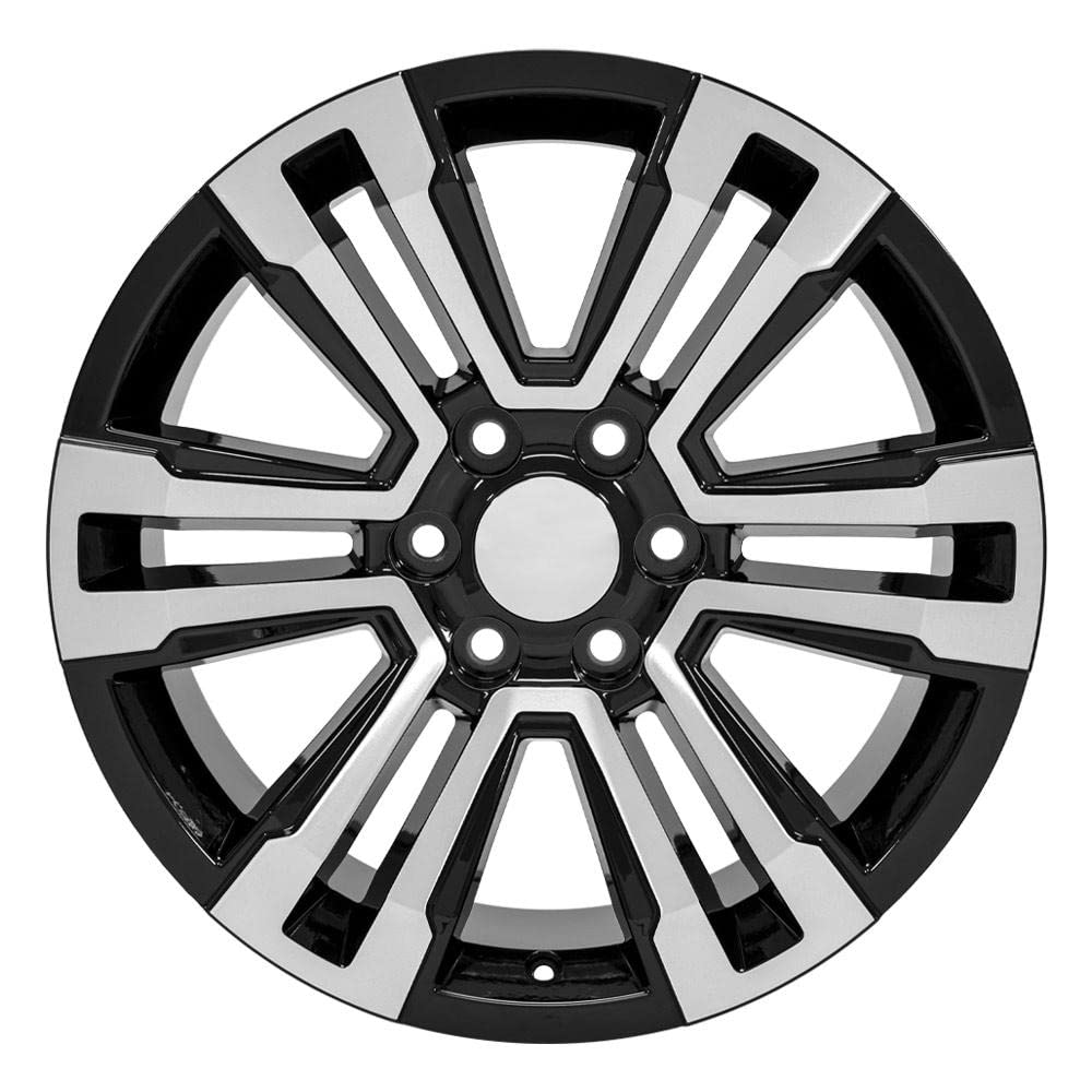 20 Inch OE Wheels CV44 Rim Fits Yukon Denali Style 6x139.7 20x9 Gloss Black Machined - Hollander 5822 (1)