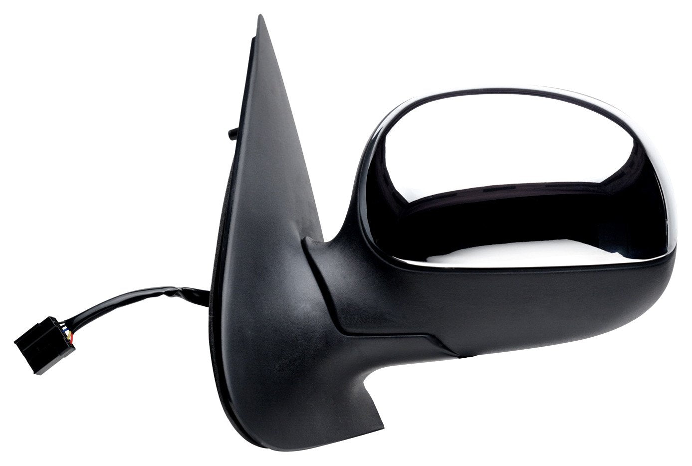 Driver Side Fit System Mirror for Ford Expedition, w/o Signal, Black w/Chrome Cover, Foldaway, Heated Power