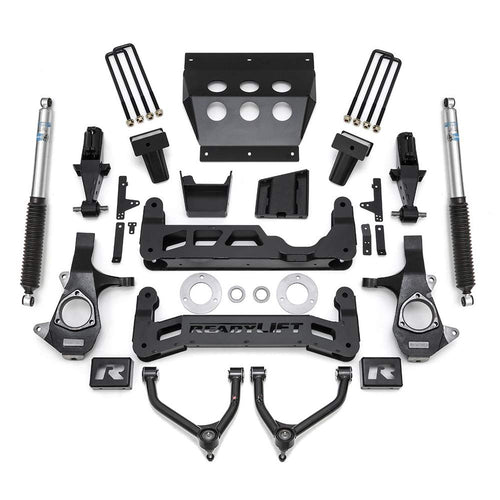7'' ReadyLift Big Lift Kit with Upper Control Arms for Stamped Steel OE Upper Control Arms with Bilstein Shocks