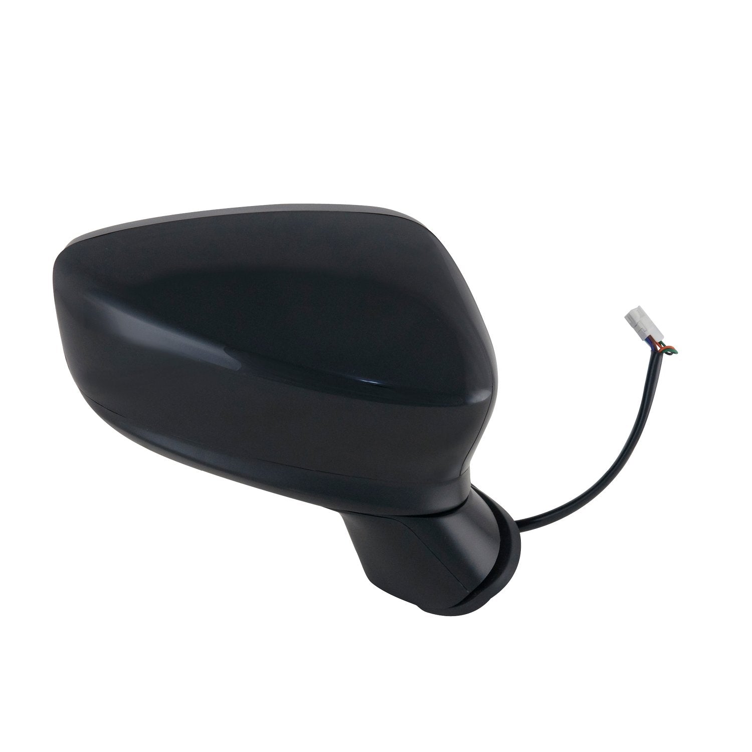 Fit System Mirror Passenger Side for Mazda 3, Japan Built, Textured Black w/PTM Cover, w/Turn Signal, Foldaway, w/o Blind spot Detection, Heated Power