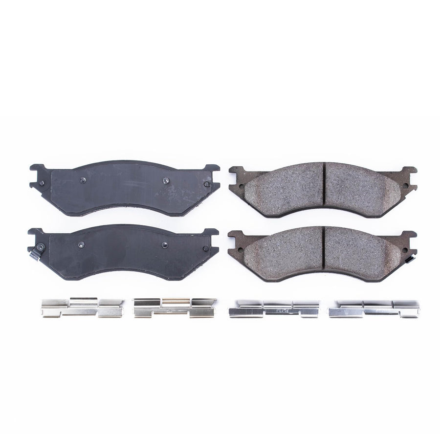 Power Stop Brake Kit Rear For Dodge Ram 2500 2001-08 | Dodge Ram 3500 2001-08 - Ceramic Brake Pads With Installation Hardware, 17-702A