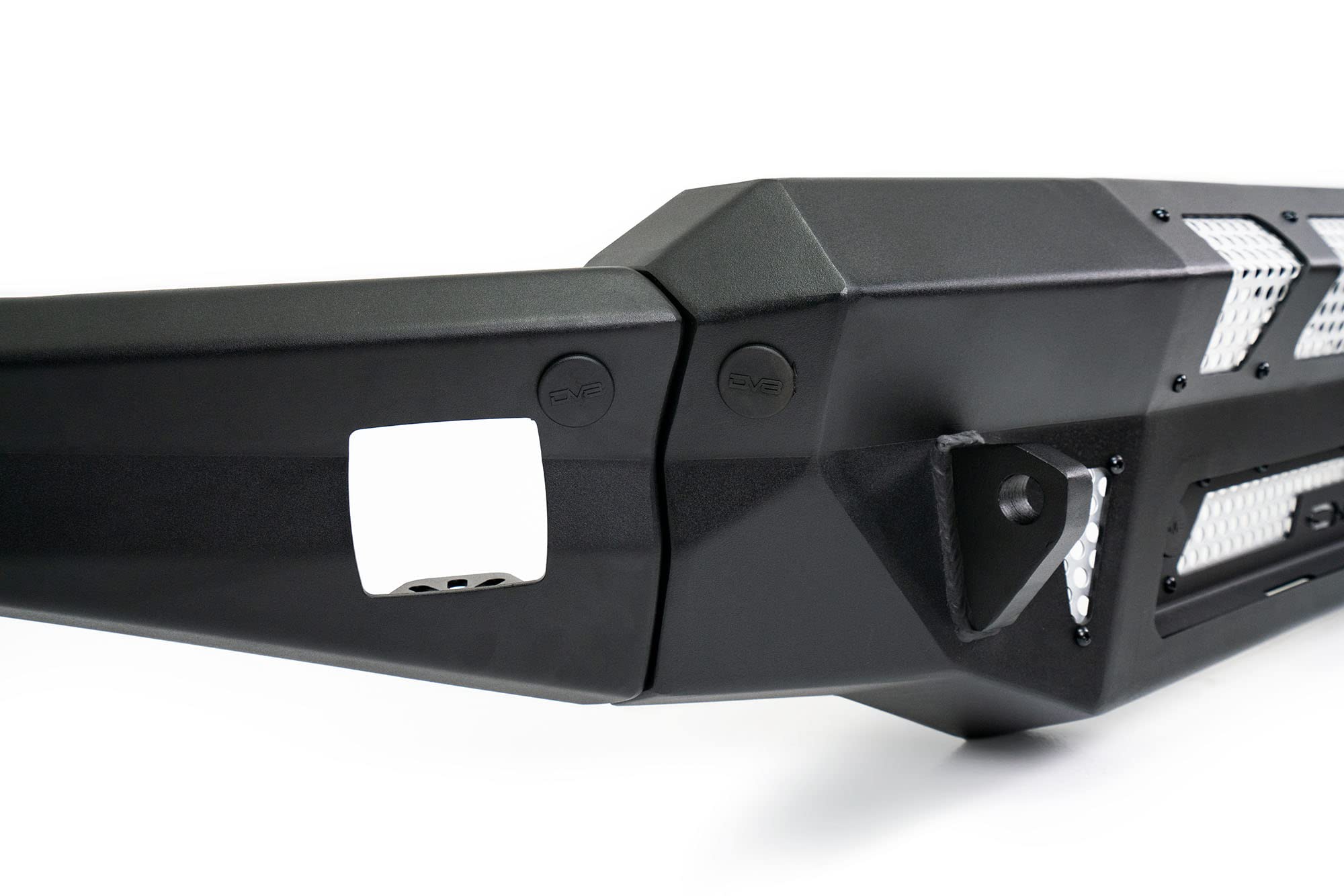 FBFF1-09 | DV8 Offroad | MTO Series Front Bumper for 2021-Current F-150 | 3 Pc Modular Construction | Factory Sensor Compliant | Strategic Airflow Cutouts | LED Light Mounts