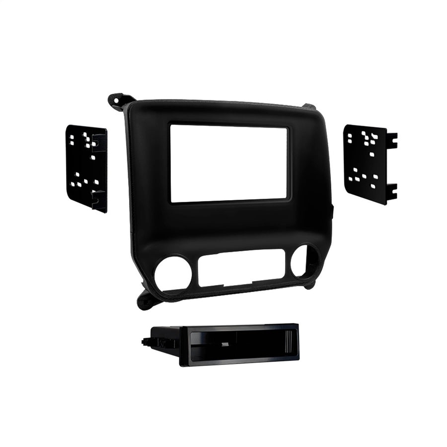 Metra Electronics Custom Fit Mounting Kit 99-3014G ISO DIN w/Pocket Or Double DIN Radio Provision Incl.: Radio Trim Panel/Radio Brackets/Pocket/Screws Black