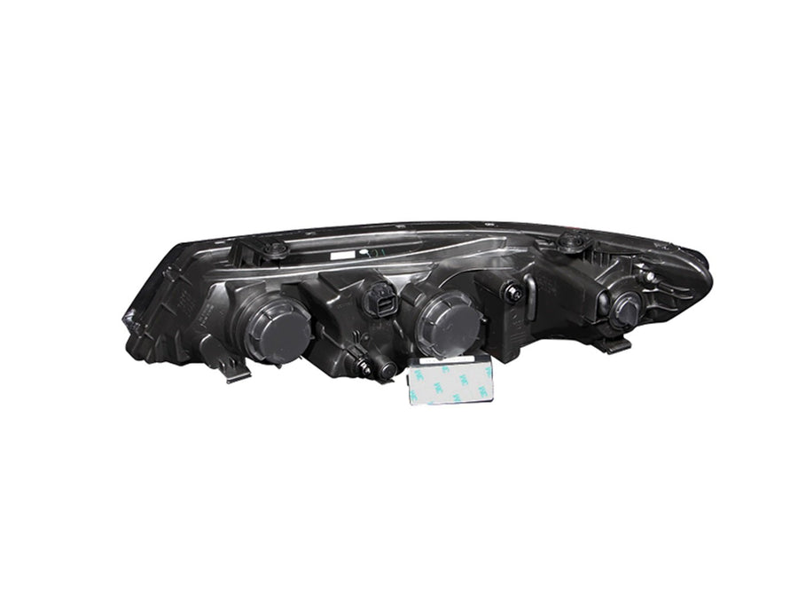 Halo Anzo USA 121413 Black Projector Headlight with Clear Lens and Amber Reflector for Kia Forte