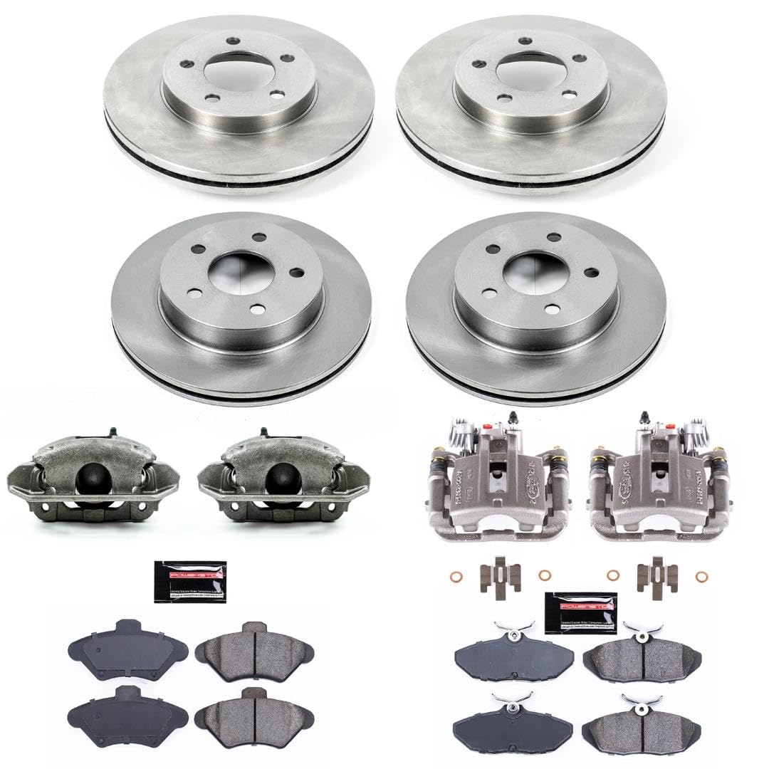Power Stop Replacement KCOE1326 Front and Rear Autospeciality Caliper Kit- OE Rotors, Ceramic Brake Pads, Calipers
