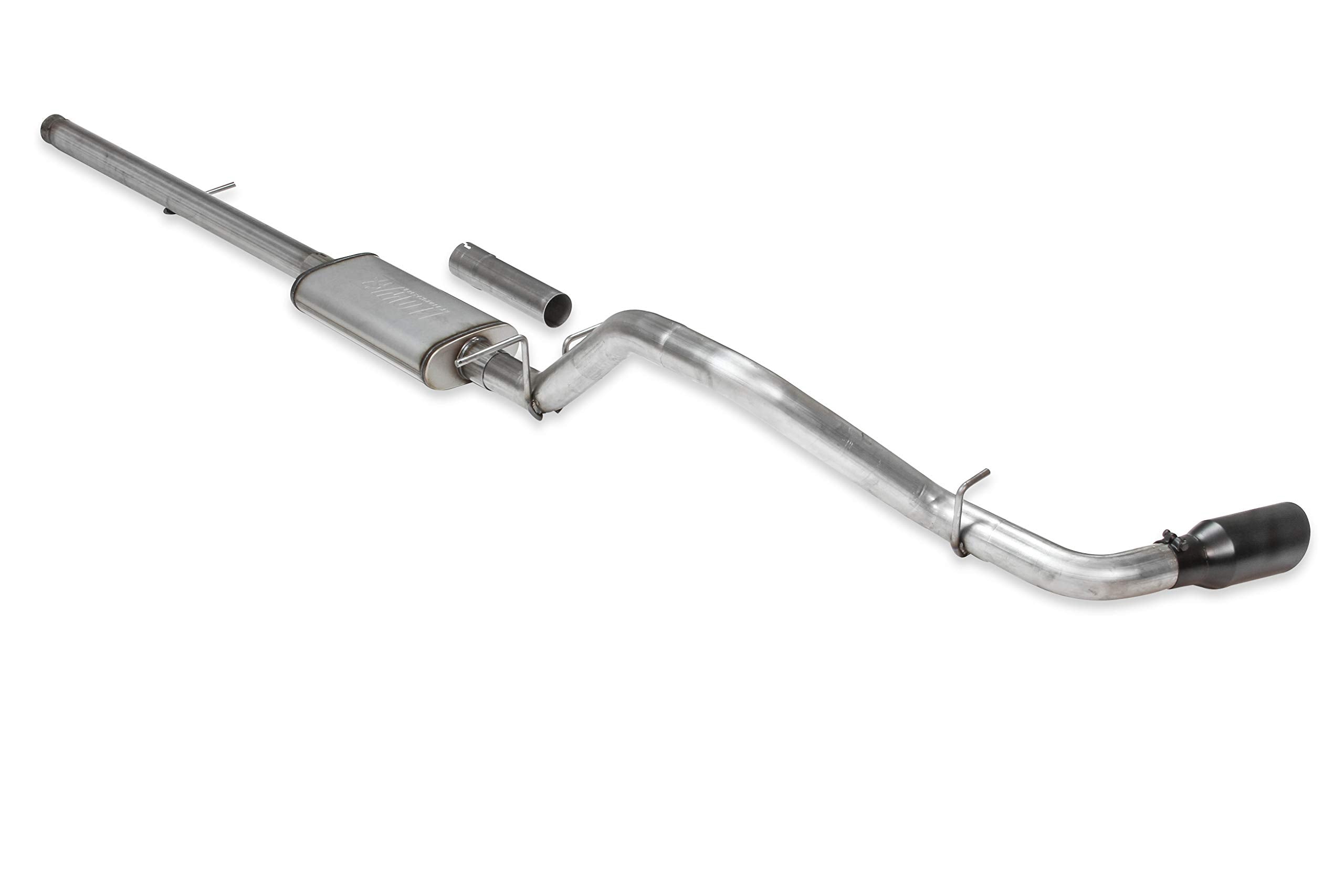 Flowmaster FlowFX 717857 Cat-Back Exhaust Kit 3 Inch 409 Stainless Steel 4.5 Inch Black Ceramic Stainless Steel Tips Compatible with 2014-2019 Classic Body Chevy Silverado GMC Sierra 1500 4.3L 5.3L