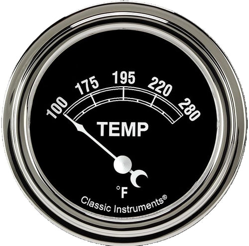 Classic Instruments TR226SLF-06 2 5/8 in Traditional Water Temperature Gauge 3/8