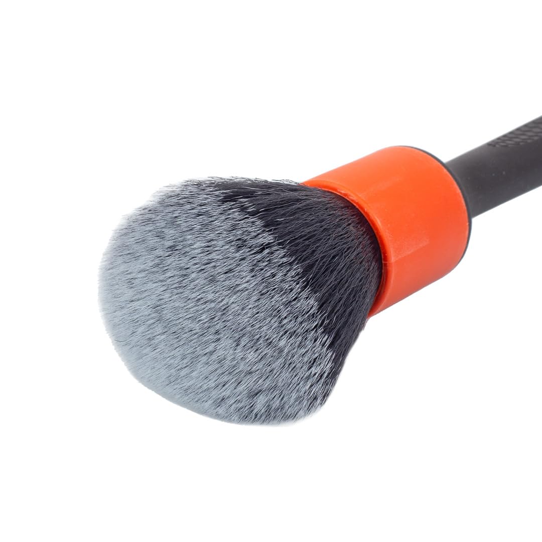 Maxshine Detailing Brush ESS Combo, Red, 2-Piece Set, Ultra Soft 612 Nylon Bristles, Non-Slip Handle, Chemical & Heat Resistant | Precision Cleaning for Auto Interior & Exterior