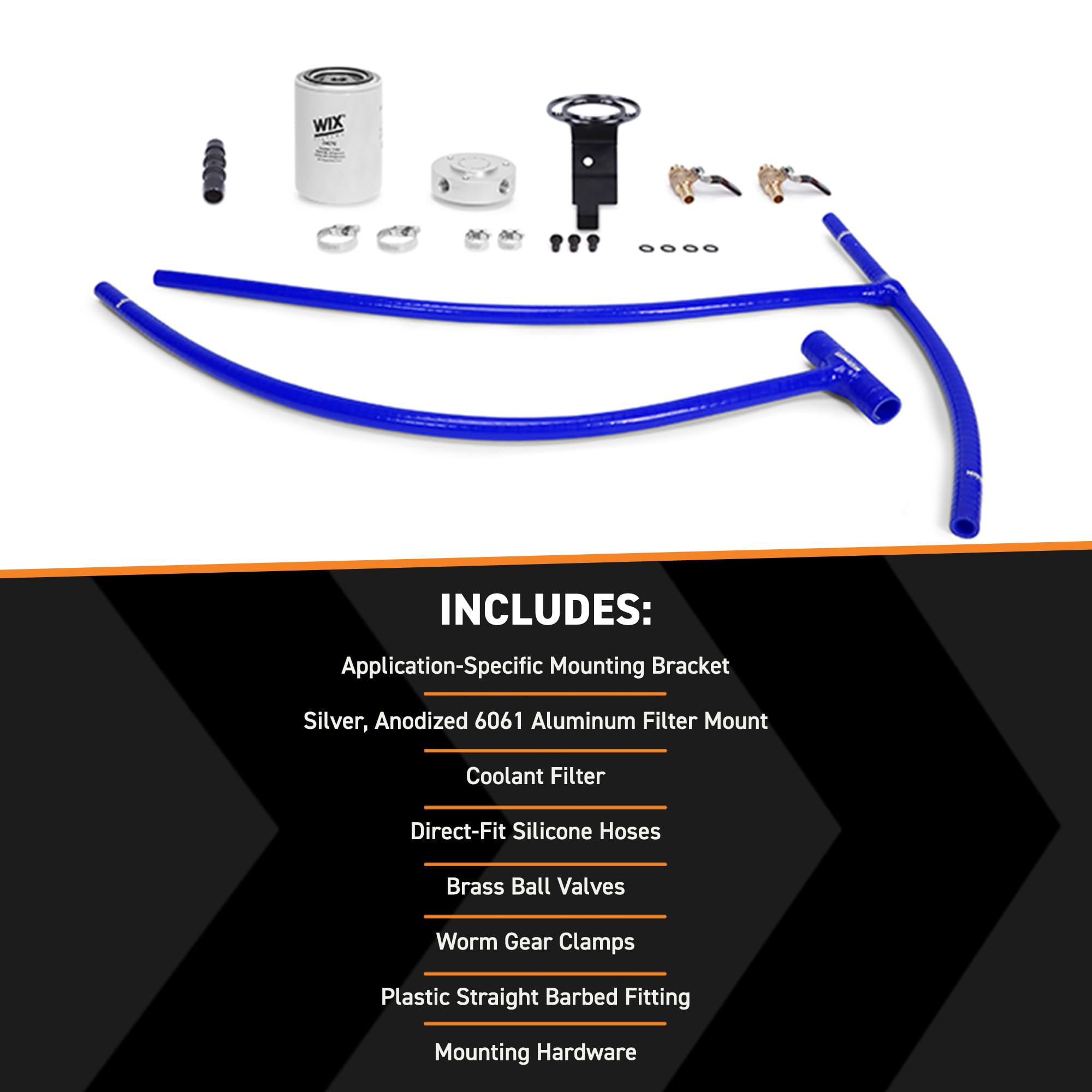 Mishimoto Coolant Filter Kit MMCFK-F2D-03BL Fits Ford 6.0L Powerstroke 2003-2007 Blue