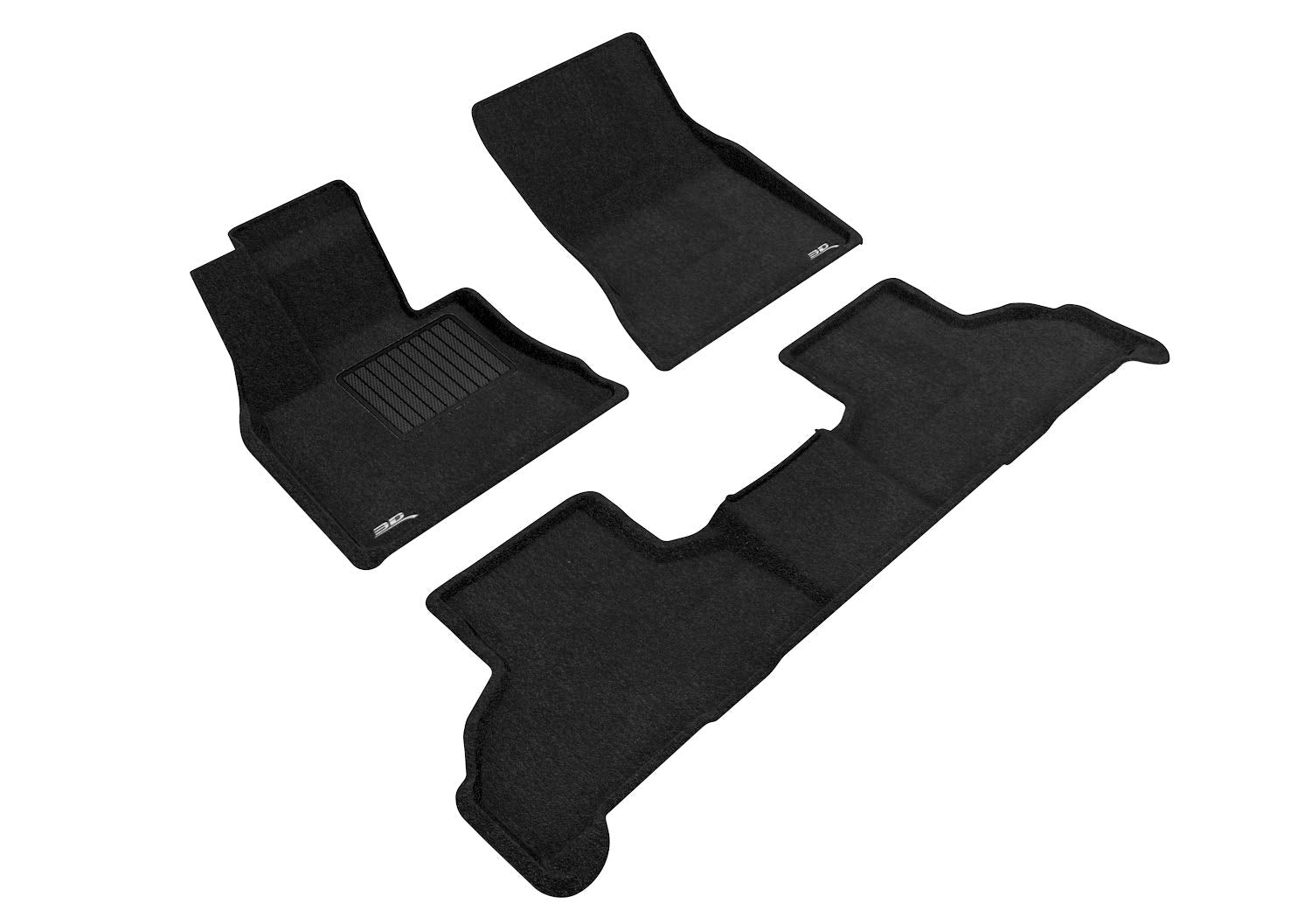 3D MAXpider Custom Fit All-Weather Carpeted Floor Mats for 2014-2019 BMW X5 (F15) / X6 (F16) Elegant Series (1ST & 2ND Row)