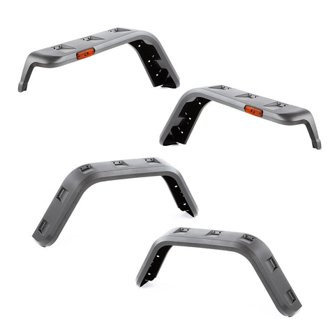 Hurricane Fender Flare Kit | Rugged Ridge, Textured Black | 11640.30 | Fits 1997-2006 Jeep Wrangler TJ