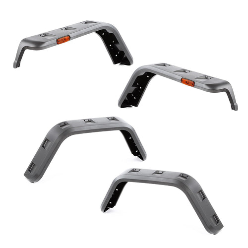 Hurricane Fender Flare Kit | Rugged Ridge, Textured Black | 11640.30 | Fits 1997-2006 Jeep Wrangler TJ