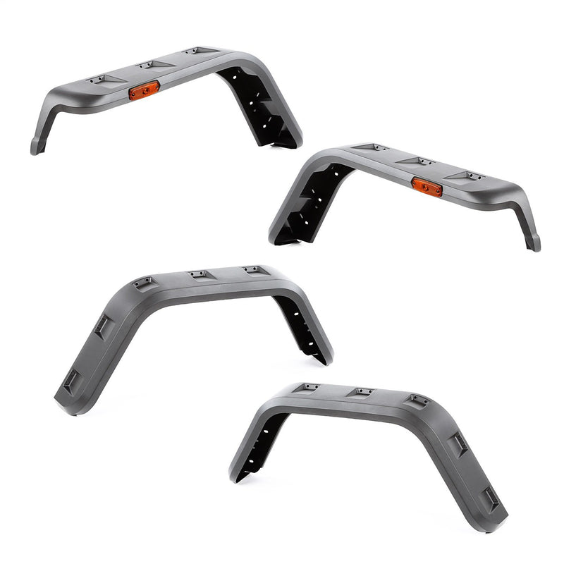 Hurricane Fender Flare Kit | Rugged Ridge, Textured Black | 11640.30 | Fits 1997-2006 Jeep Wrangler TJ