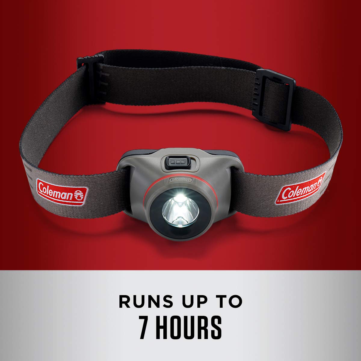 Coleman LED Headlamp with Water-Resistant BatteryGuard Technology, 4 Light Modes, 25% Extended Battery Life, Suitable for Outdoor Adventures, Emergency Preparedness and Household Usage