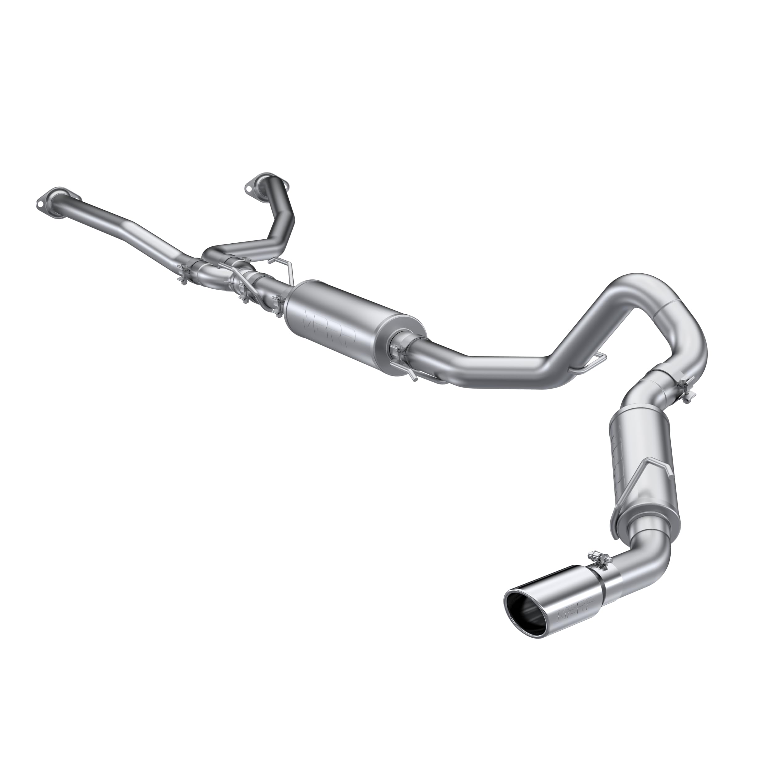2022 Toyota Tundra MBRP 3.5L Dual Cat-back 4in Single Side Exit Rolled Tip - Aluminized Steel