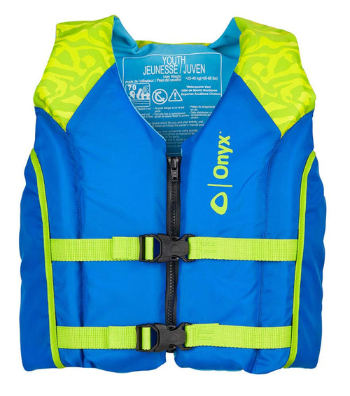 All Adventure ONYX Youth Paddle & Water Sports Life Jacket, Green