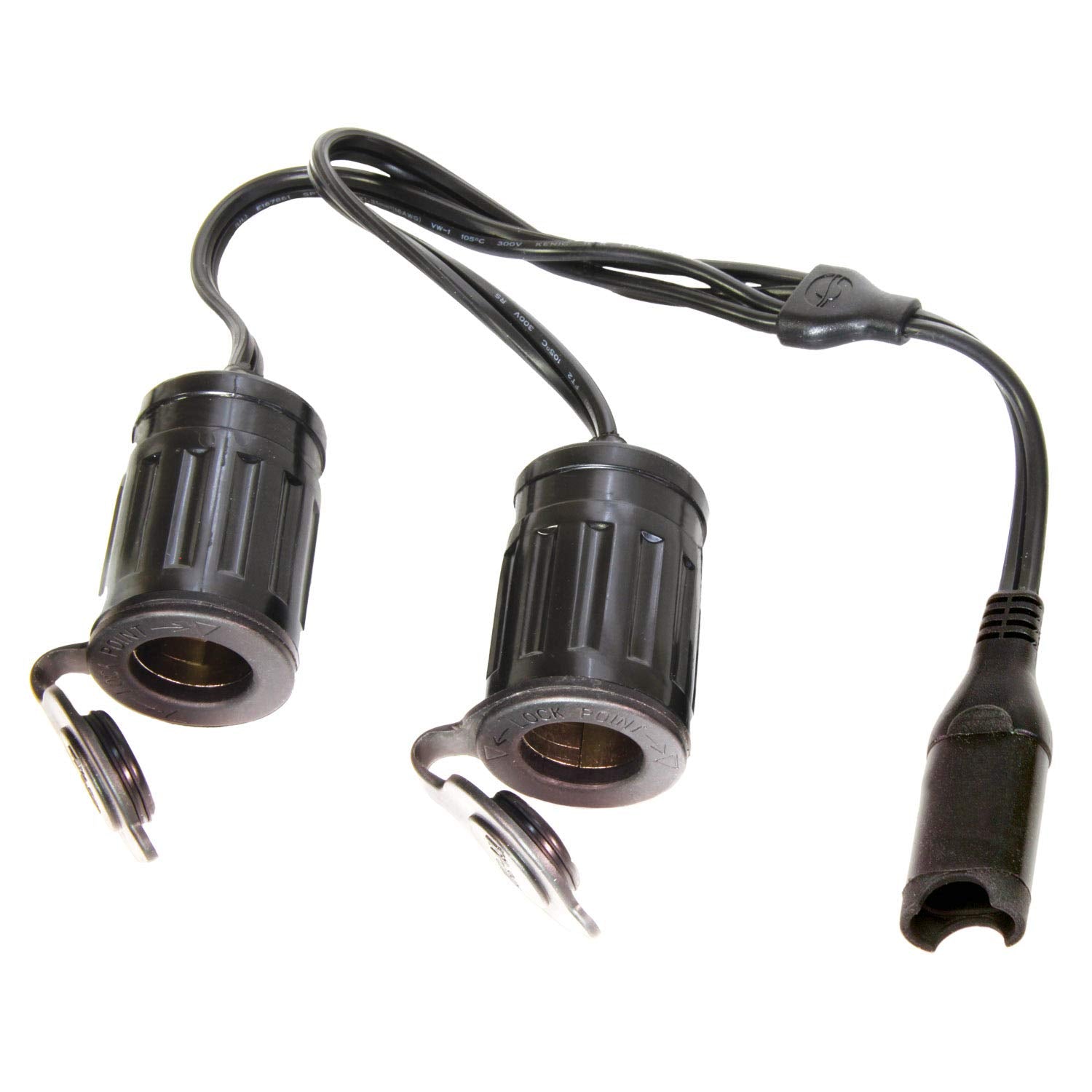 Optimate O-26 cable, Y-splitter, SAE to 2 x AUTO socket