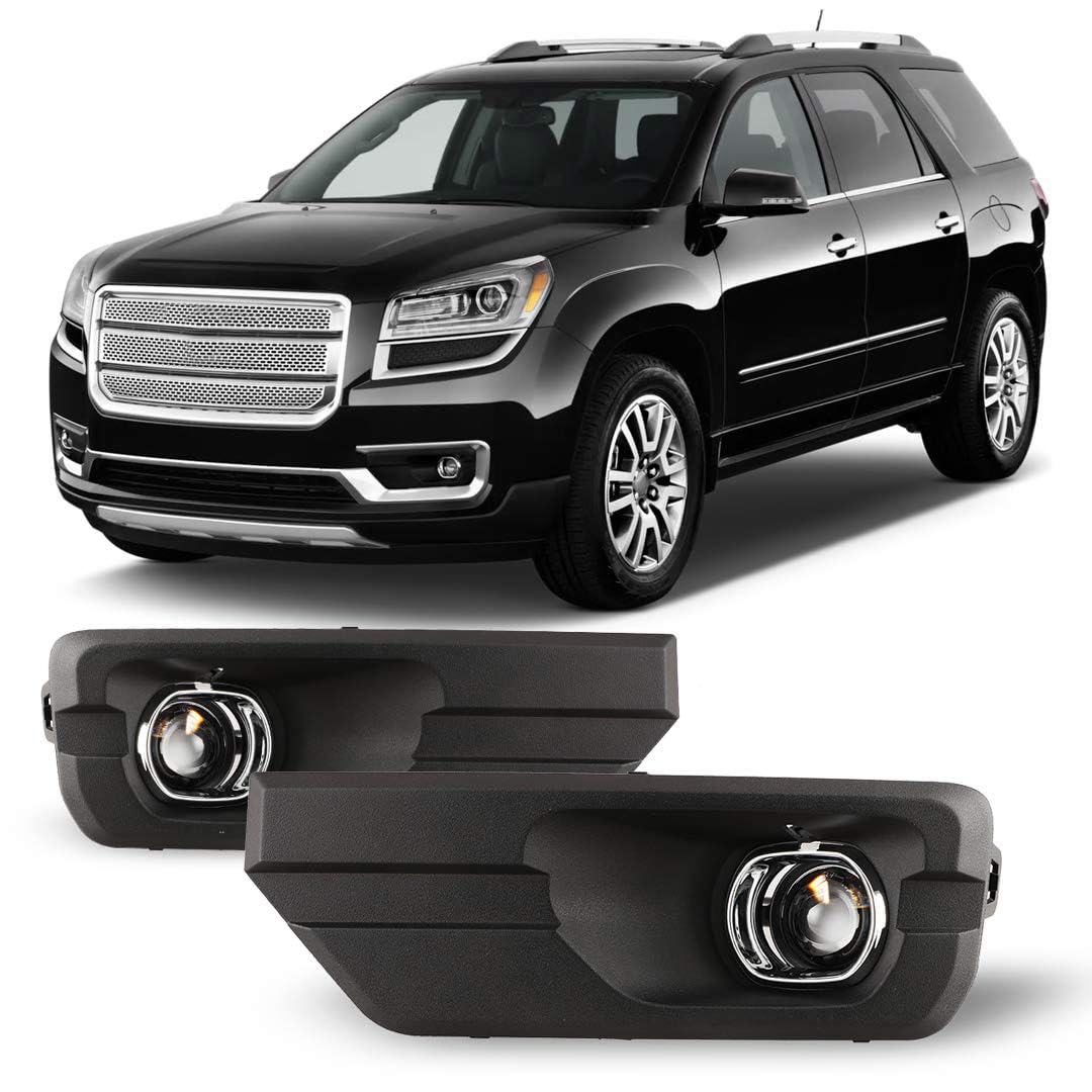 Winjet Driving Projector Fog Lights OEM Series for [2013 2014 2015 2016 GMC Acadia] + Switch + Wiring Kit
