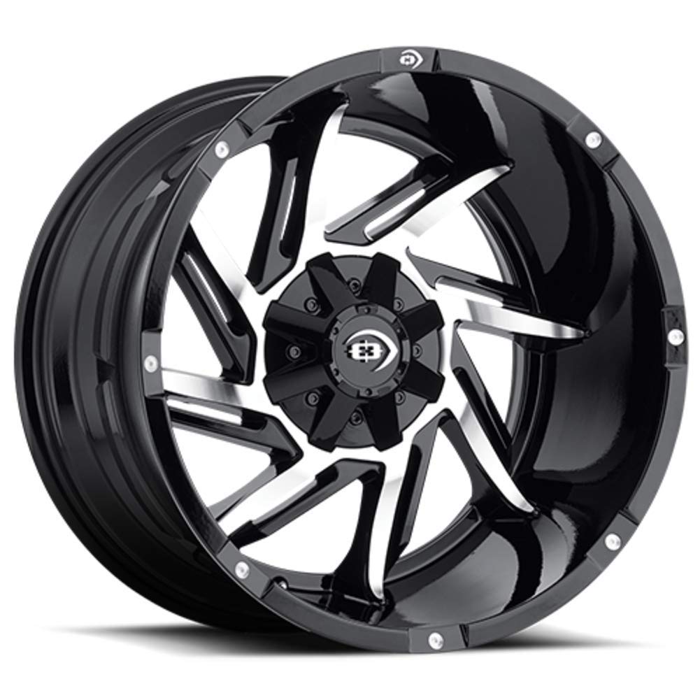 Prowler Vision 422 17x9 6x139.7/6x5.5" -12mm Black/Machined Wheel Rim
