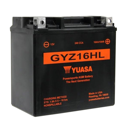 Yuasa GYZ16HL YUAM716GHL Factory Activated GYZ H Series AGM Battery
