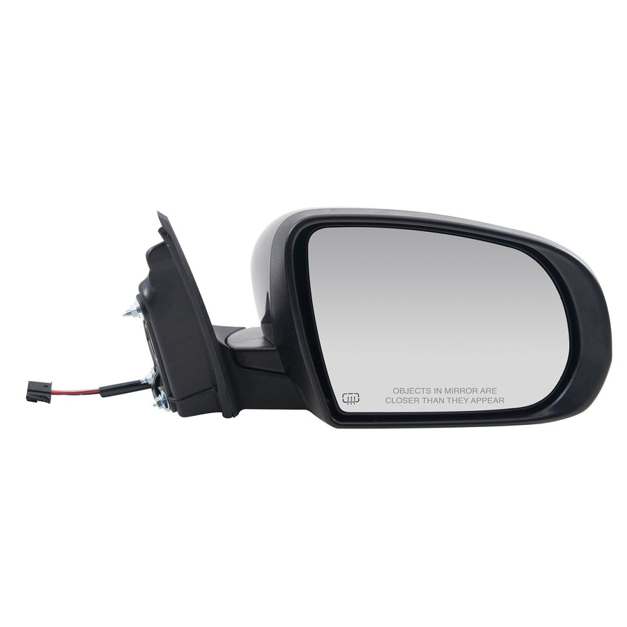 Passenger Side Fit Mirror for Jeep Cherokee, Code GTF, Textured Black w/PTM Cover, Foldaway, w/o Memory, Power