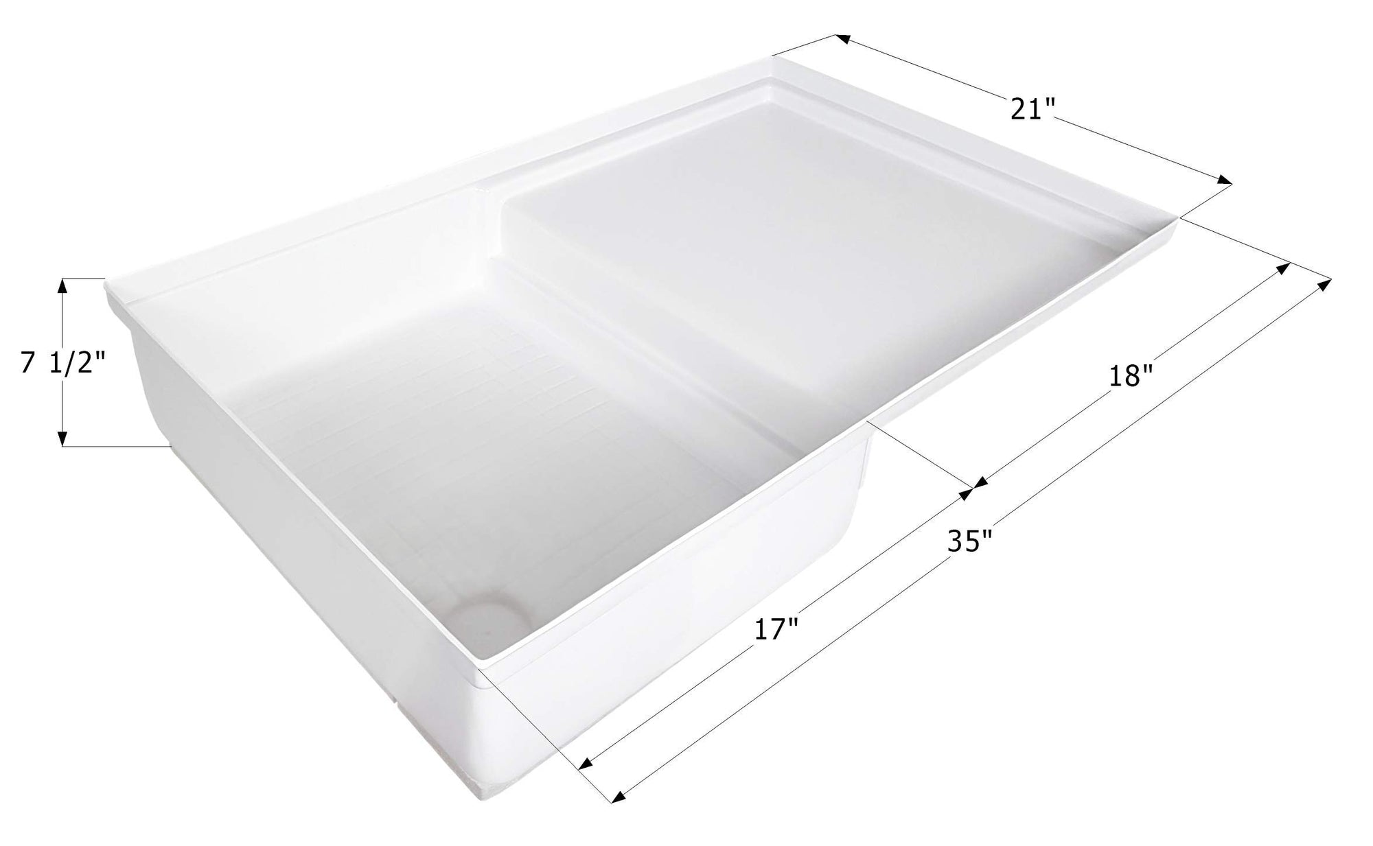 Combo Shower Pan ICON 12893 SP400 - Polar White