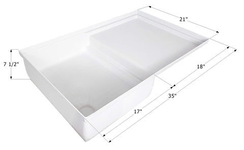 Combo Shower Pan ICON 12893 SP400 - Polar White