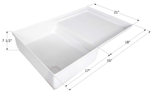 Combo Shower Pan ICON 12893 SP400 - Polar White