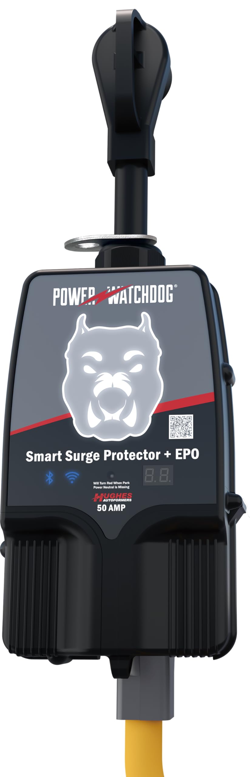 Smart RV Portable Power Watchdog PWD50EPOW Surge Protector 50 Amp - Patented WiFi and Bluetooth Connectivity - Monitor Voltage/Amperage/Wattage - IP65 Water-Resistant
