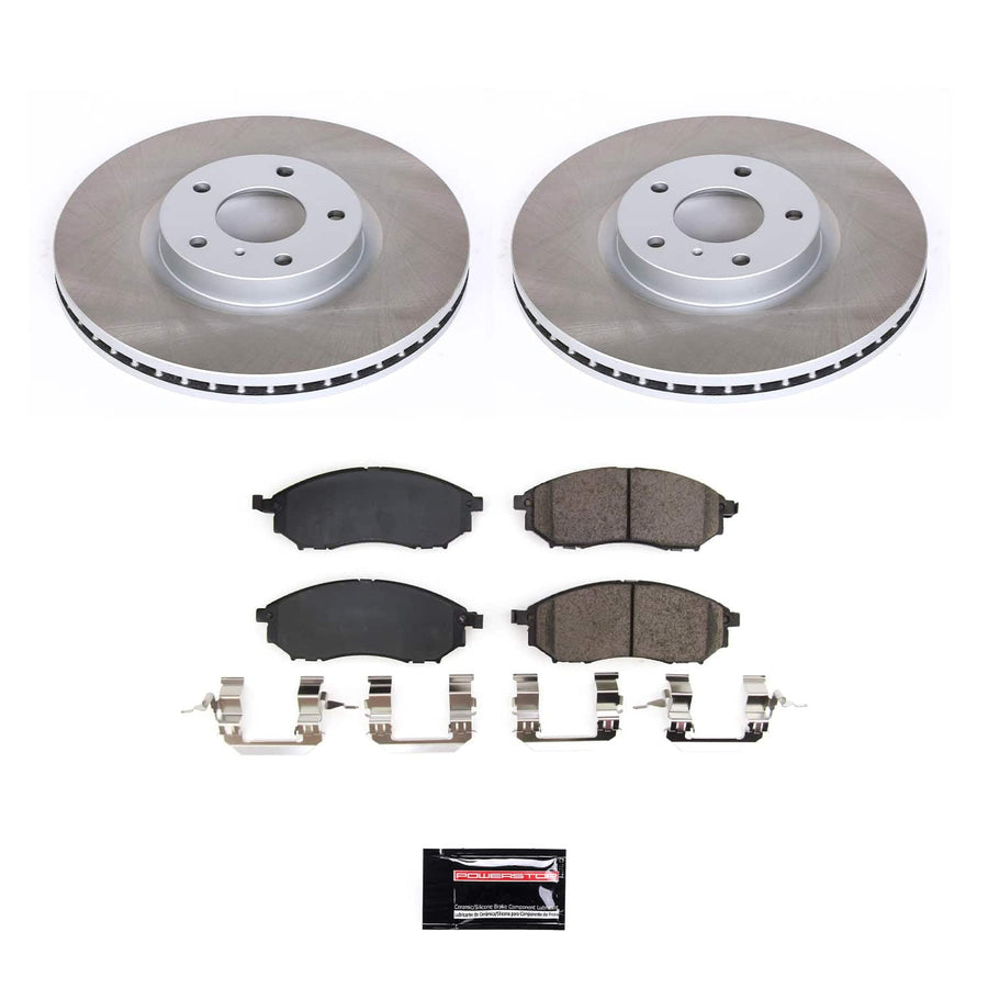Power Stop Front Brake Kit SC112 With Semi-Coated Brake Rotors and Ceramic Brake Pads & Hardware