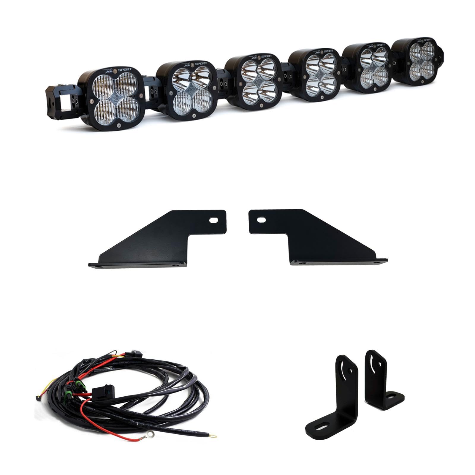 Baja Designs Sport XL Linkable LED Bumper Light Kit for Ford F-150 Raptor 2021+ Truck (Multi-Pattern; Clear)