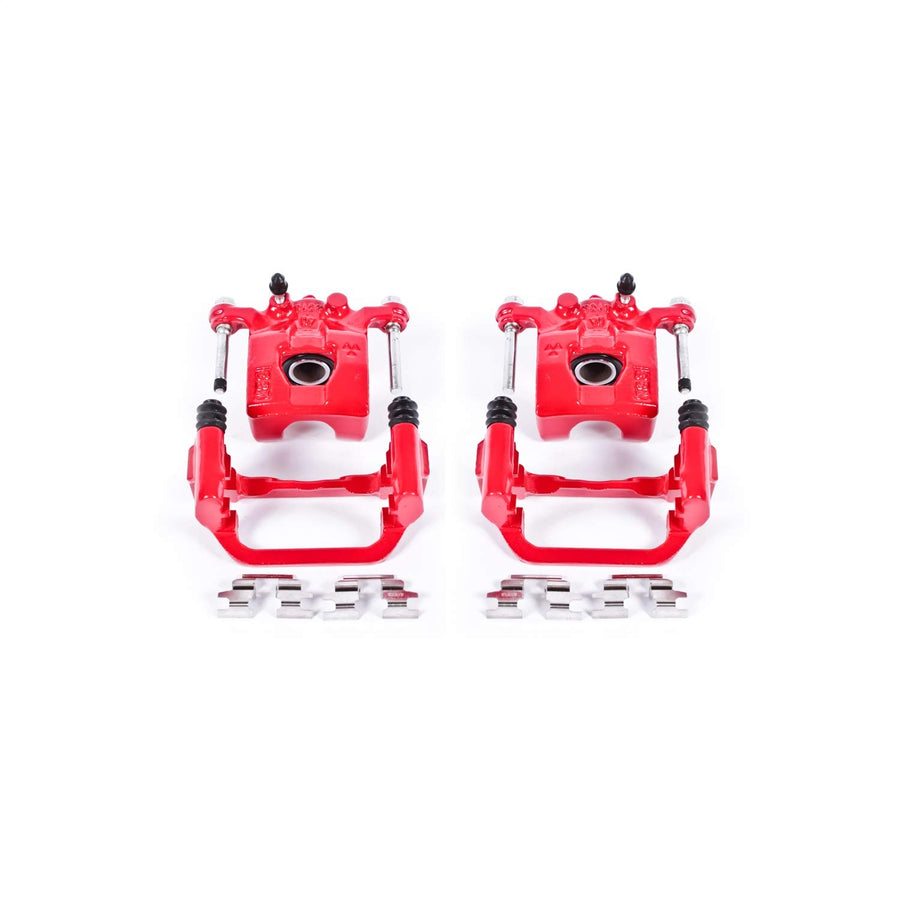Power Stop S2780 Rear Pair of High-Temp Red Powder Coated Calipers For Nissan Altima 2002-2006, Nissan Maxima 2003-2008 [Model Specific]