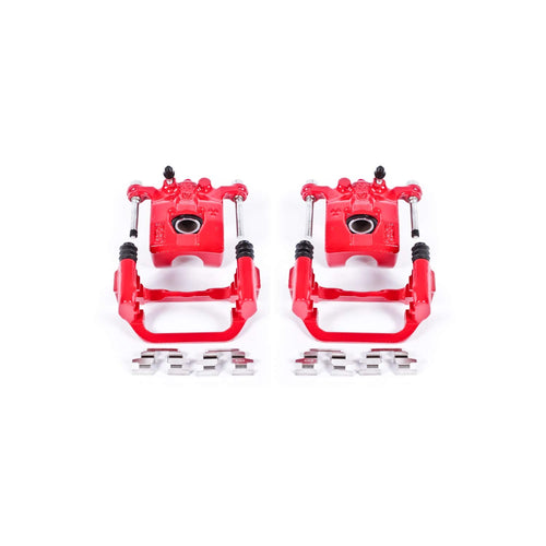 Power Stop S2780 Rear Pair of High-Temp Red Powder Coated Calipers For Nissan Altima 2002-2006, Nissan Maxima 2003-2008 [Model Specific]