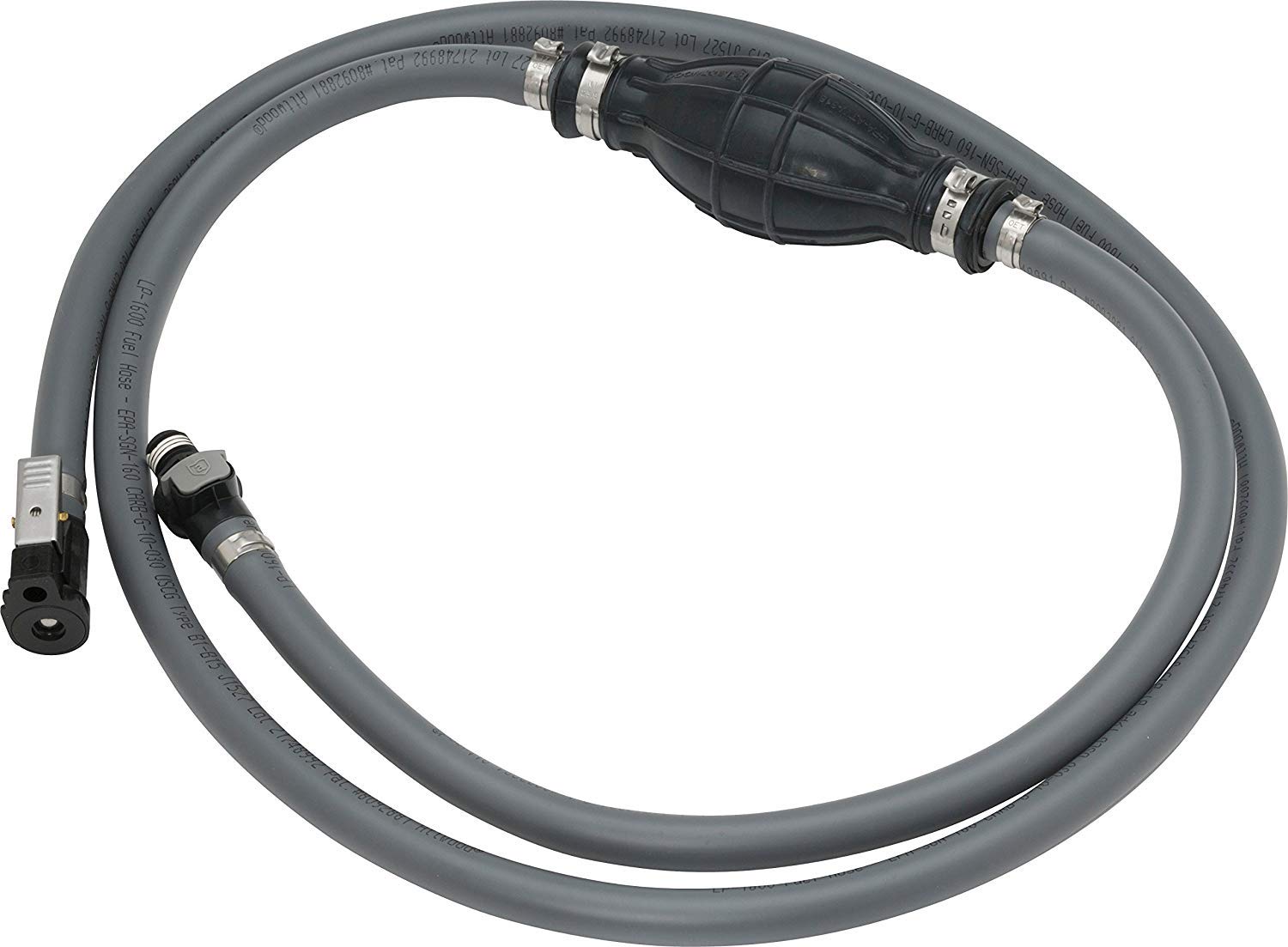 Marine Boat Fuel Line Kit Attwood 93806YUS7 with Universal Sprayless Fuel Connector, 6-Foot x 3/8-Inch - Yamaha