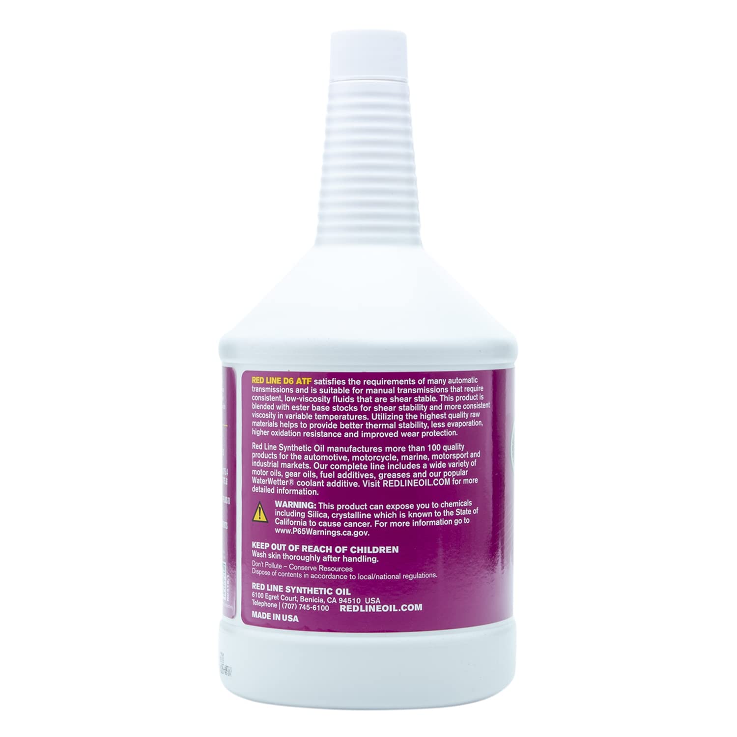 Full Synthetic Red Line 30704 D6 Automatic Transmission Fluid (ATF) - 1 Quart