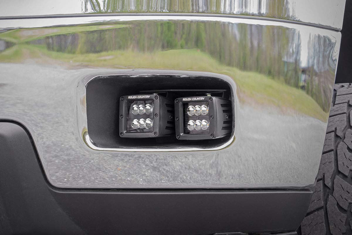Rough Country DRL Amber LED Fog Light Kit for 11-14 Chevy 2500HD - 70628DRLA