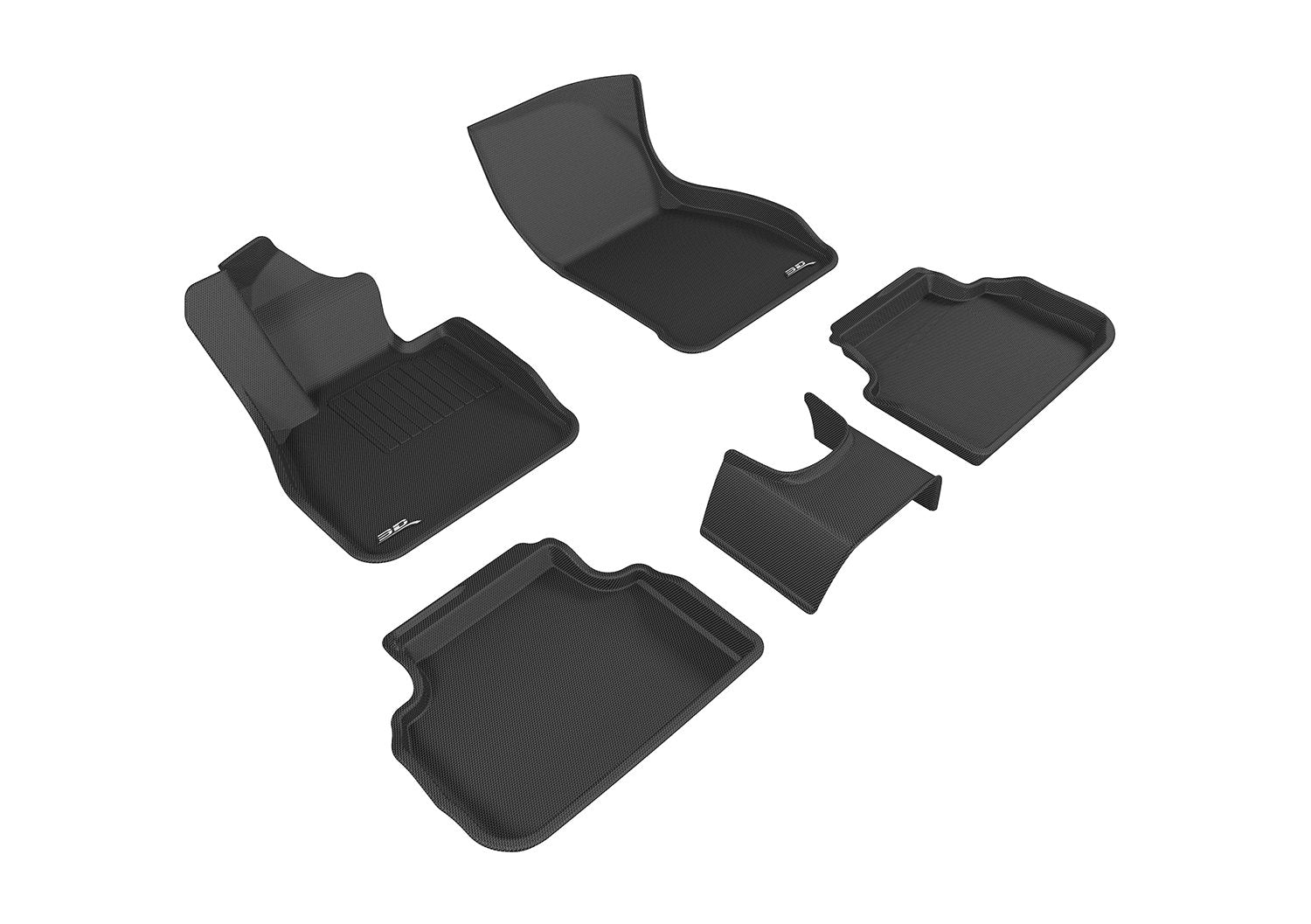 3D MAXpider Kagu Custom Fit Floor Mat (Black) for 2016-2022 MINI Clubman - 1ST Row 2ND Row