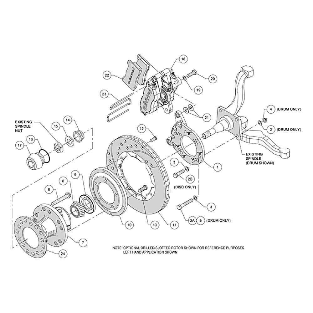 Front DP-DB Kit,11.00", Dril, Red