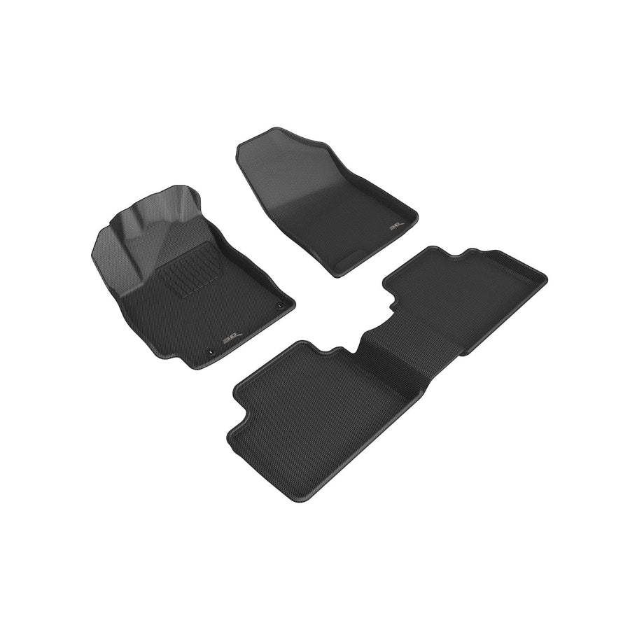 Kagu Floor Mat 3D MAXpider Custom Fit (Black) Compatible with Hyundai Elantra Gasoline, at, N Line 2021-2026 -Full Set