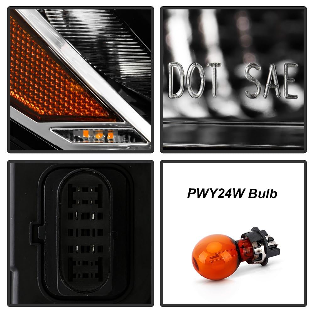 VW Jetta Spyder (OE) 19-22 S/Sport/SE (Not Fit SEL) High Low Beam LED Headlight - Low Beam-LED ; High Beam-LED ; Signal-PWY24(Included) - OE Right