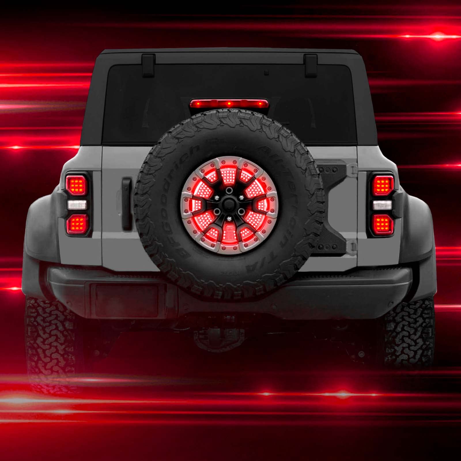 XKGLOW Bronco 5th Wheel Light XK041019B w/Brake, Running, Reverse and Turn Signal Lights