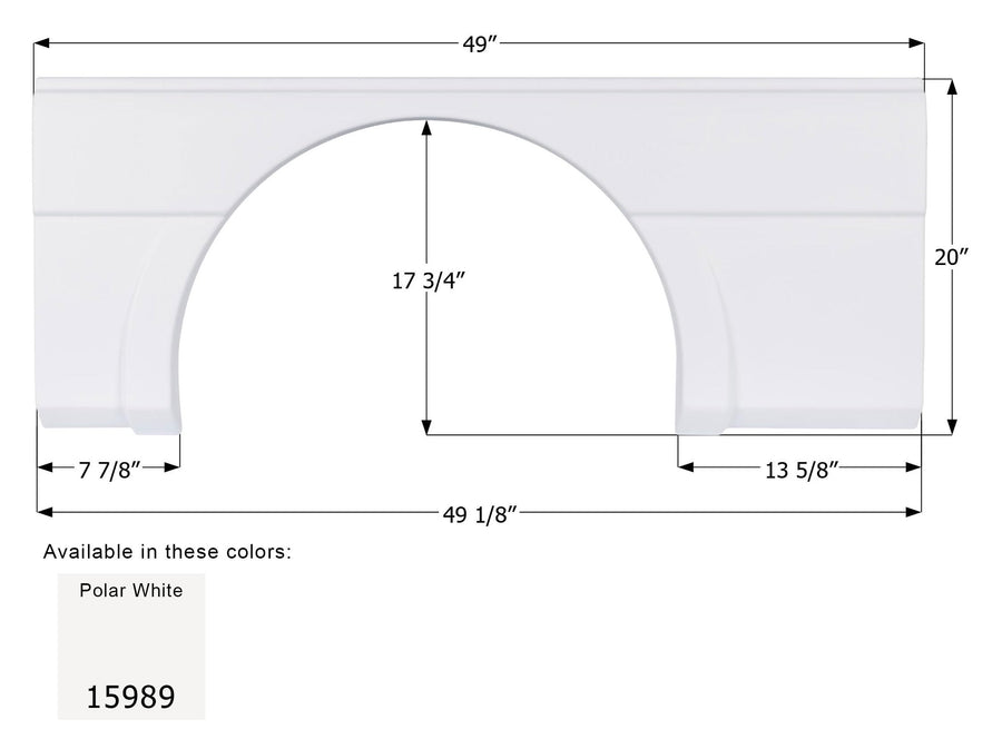 Single Axle Fender Skirt ICON 15989 for Winnebago (LH) - Unpainted