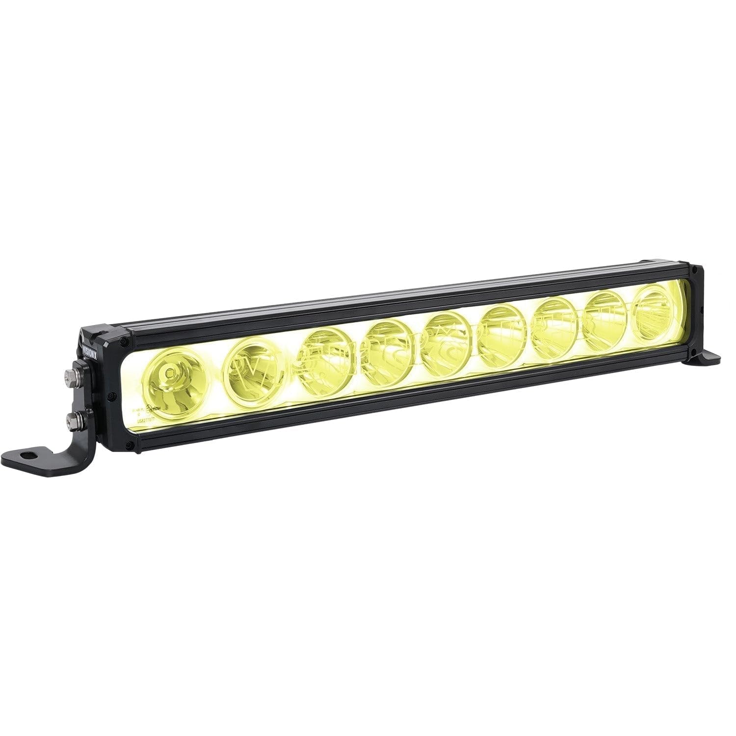 Vision X Lighting 10W XPR Halo 19IN Light BAR Selective Yellow 9 LED Tilted Optics for Mixed Beam