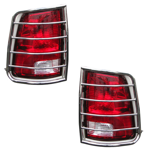 Tail Light Guards Black Horse Stainless Steel Compatible with 2006-2010 Hummer H3-7G020206SS