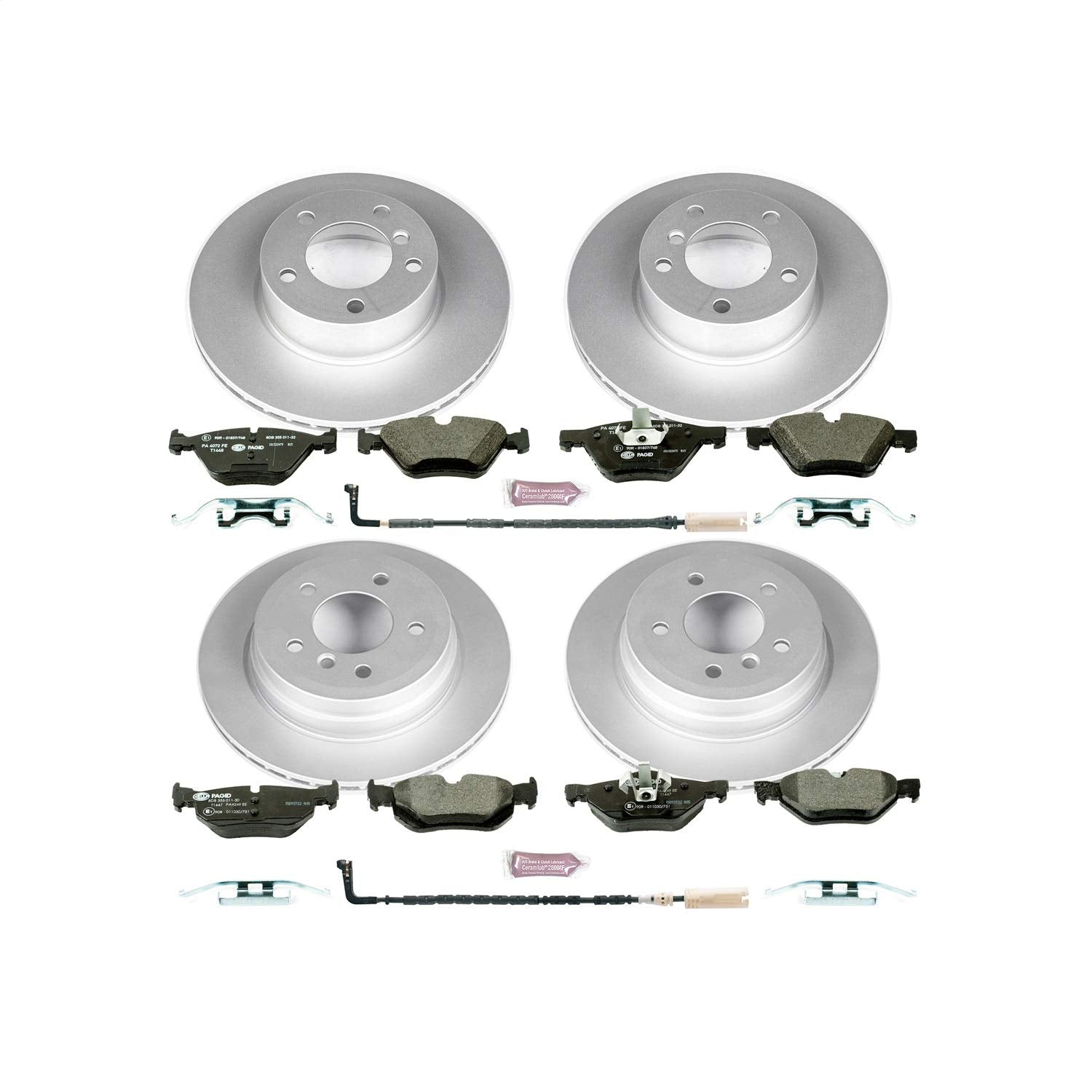 Power Stop ESK4102 Euro-Stop Front & Rear Brake Kit For BMW 328xi 2007 [Model Specific]