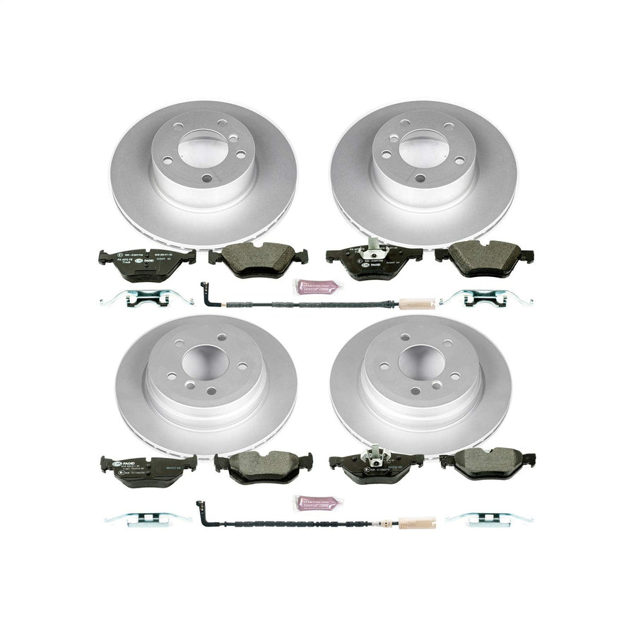 Power Stop ESK4102 Euro-Stop Front & Rear Brake Kit For BMW 328xi 2007 [Model Specific]