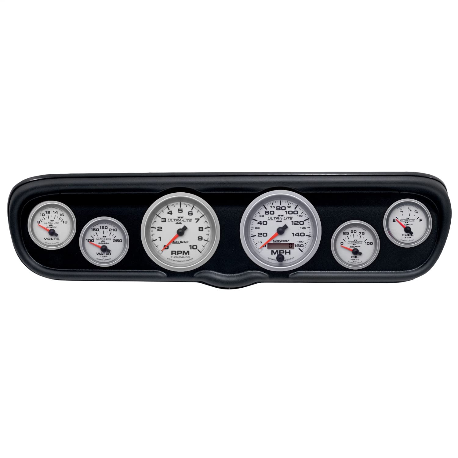 AutoMeter Dash Kit Direct Fit, (3 3/8" X2, 2 1/16" X4), Ford Mustang 66, Ultra-Lite Ii (2110-14)