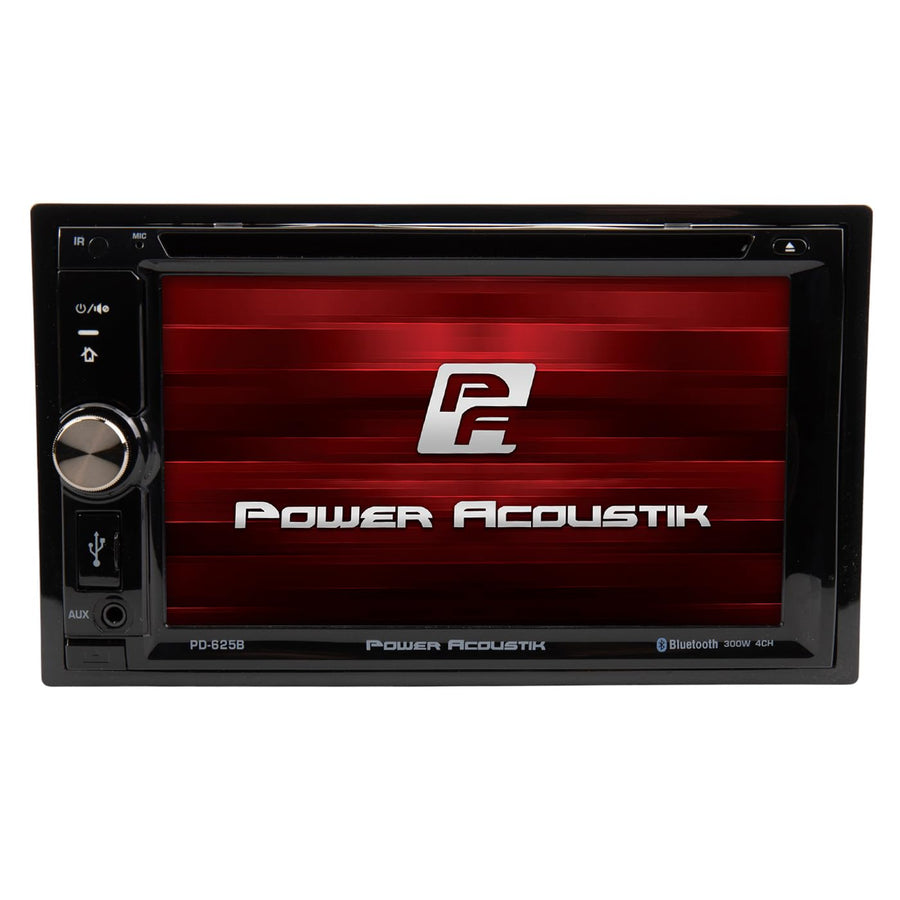 Power Acoustik 6.2" PD-625B Double-DIN in-Dash Detachable LCD Touchscreen DVD Receiver with Bluetooth