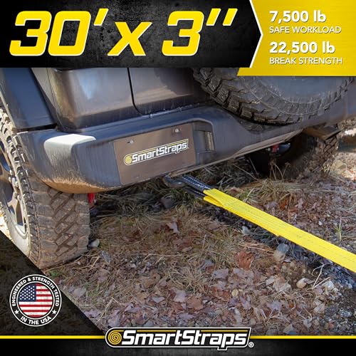 Recovery Strap SMARTSTRAPS - 3x30 YW Strap w Loop End 30,000lb