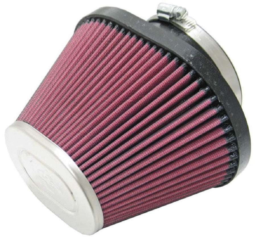 K&N Air Filter: Universal Clamp-On High Performance, Premium, Replacement Filter: Flange Diameter: 3.9375 In, Filter Height: 4.75 In, Flange Length: 1.4375 In, Shape: Oval Straight, RC-1680